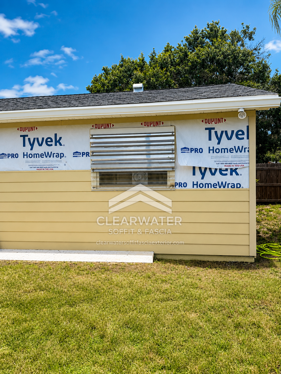 Professional fiber cement siding installation completed by Clearwater Soffit & Fascia in Clearwater, Florida