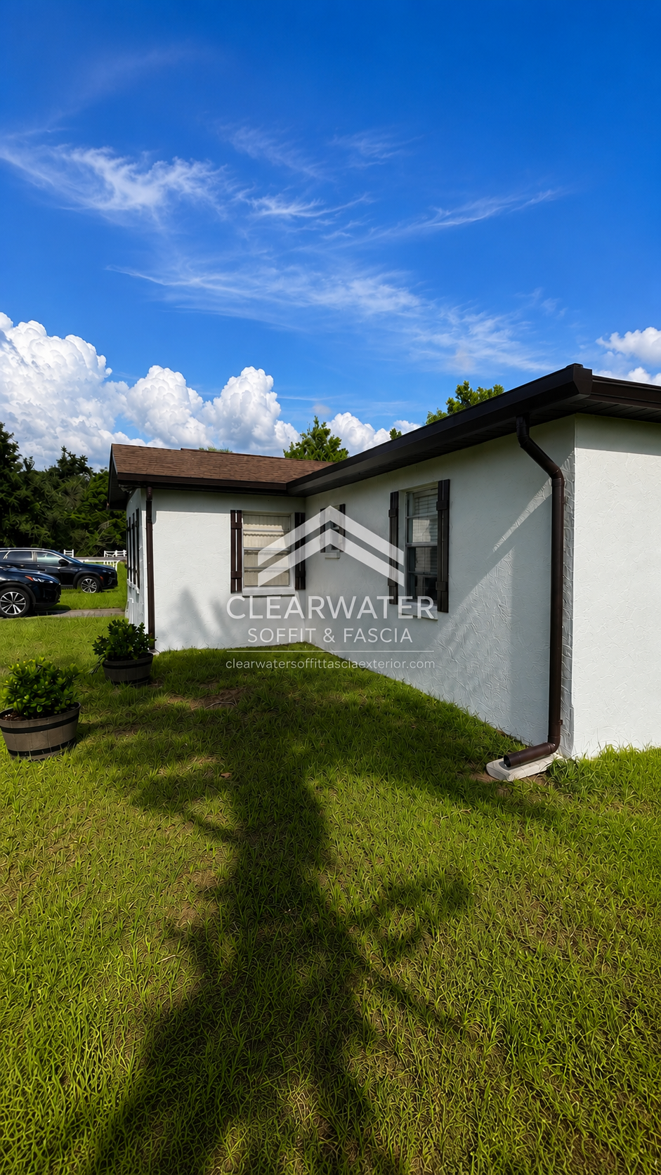 Professional exterior painting completed by Clearwater Soffit & Fascia in Clearwater, Florida