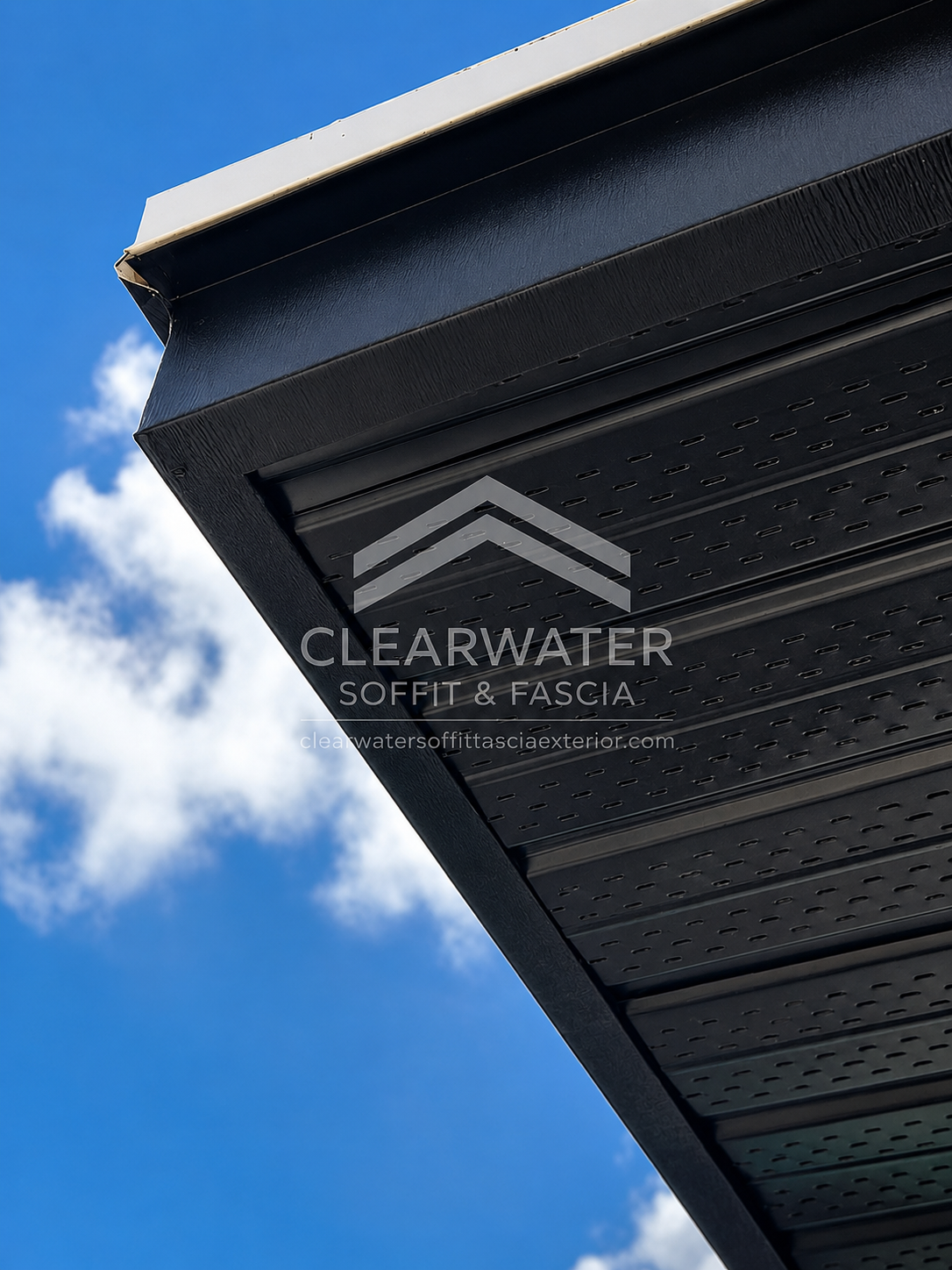 Real aluminum soffit replacement completed by Clearwater Soffit & Fascia in Tampa, Florida